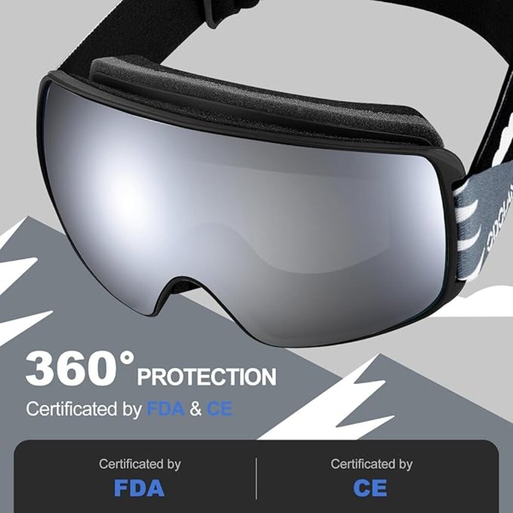 Kids Ski Goggles Snowboard Age 8-16 - Picture 4 of 6